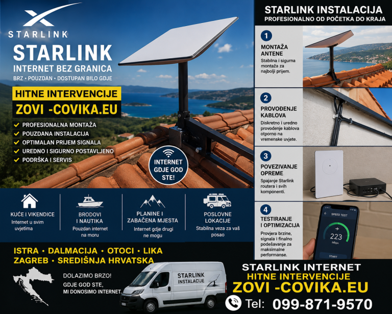 Starlink instalacije Dalmacija